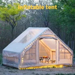 Inflatable Camping Tent Oxford Four Season Double Layer Easy Setup Waterproof Windproof Outdoor Self Supporting Portable Hiking