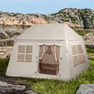 Inflatable Camping Tent with Hand Pump Easy Setup Four-Season Waterproof Windproof Outdoor Glamping House