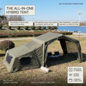 Inflatable Combination Tent Camping Tent Custom Size Detachable Rooms for Family Glamping Outdoor Safari Adventure