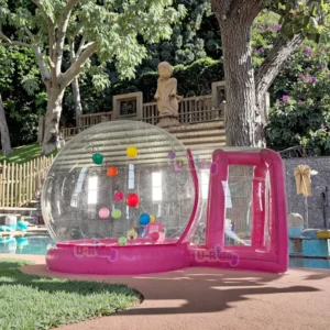 Inflatable Dome Bubble Tent Built-In Fan Clear Transparent PVC Wedding Birthday Party Tent