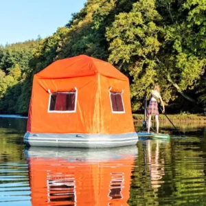 Inflatable Fishing Raft Tent with Floating Water Platform
