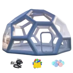 Inflatable Football Bubble House Dome Tent PVC Easy Setup Birthday Party Bouncing House Transparent Castle 3m Diameter 3-4