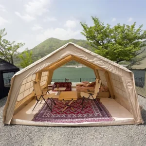 Inflatable Four-Season Roof Tent with Automatic Setup, 17.2 Oxford Cotton, Waterproof Rainproof Snowproof, Two Bedrooms