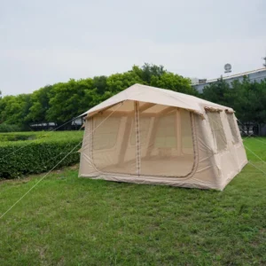 Inflatable Glamping Tent 13.68 Sqm Oxford Large Air Beam Tent House for Family Camping Outdoor Campsite and Retail Buyers