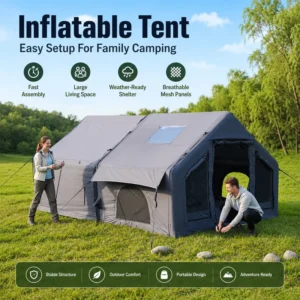 Inflatable House Waterproof Nylon Fabric 4-8 People Air Tent Inflatable Tent Roof Tent for Outdoor
