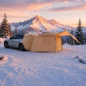 Inflatable MPV Rear Tent 210D Oxford Tailgate Camping Shelter 380 X 230 X 190 Cm PVC Air Column Trade Supply