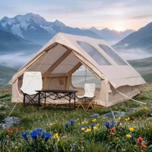 Inflatable Nature Pavilion 12sqm 300D Oxford 3x4x2m Twin Entry Panoramic Roof Window Family Camping Trade