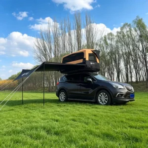 Inflatable Oxford Waterproof Rooftop Camping Tent, 4-Person Family Tent