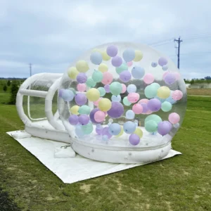 Inflatable PVC Bubble House with Colorful Balloons for Kids’ Parties and Backyards