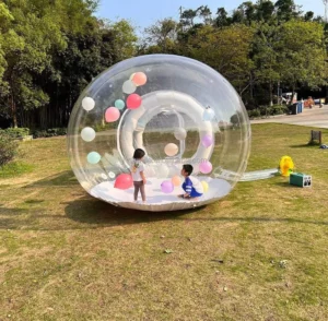 Inflatable PVC Bubble Tent, Clear Igloo Dome, 3m/4m/5m, with Blower