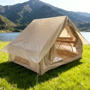 Inflatable Ridge Camping Tent Waterproof Spacious Easy Setup Elegant Style Luxury Glamping Shelter