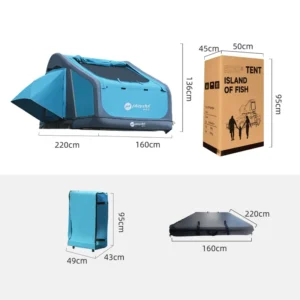 Inflatable Rooftop Tent with Vehicle Camp Truck Motorhome Camper Van Side 4×4 Awning for Cars and SUVs Camping