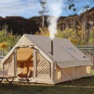 Inflatable Single-Layer Four-Season Family Camping Tent Waterproof Oxford Fabric Automatic Setup