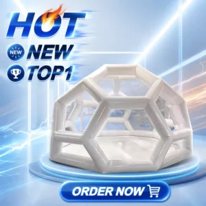 Inflatable Soccer Bubble Dome Outdoor Starry-Sky Transparent Waterproof PVC Laminated Fabric Tent