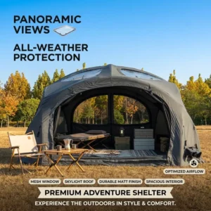 Inflatable Tent Oxford Fabric Waterproof Quick Setup Luxury Glamping Outdoor Camping Travel Portable Durable