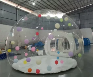 Inflatable Transparent Bubble Bounce House Tent Trampoline Outdoor Starry Sky Camping