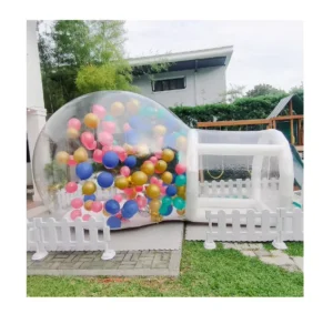 Inflatable Transparent Bubble Dome Tent with Balloons for Outdoor Party