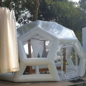 Inflatable Transparent Geodesic Dome Tent Inflatable Camping Starry Night Tent