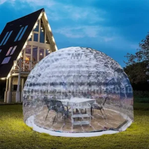 Inflatable Transparent PVC Igloo Tent Clear Bubble House with LED Light Decoration 360 Dome Tent for Parties