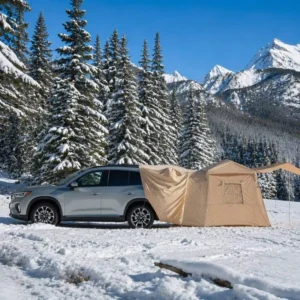 Inflatable Vehicle Tailgate Cabin 210D Oxford Rear Camping Tent 380 X 230 X 190 Cm PVC Air Support