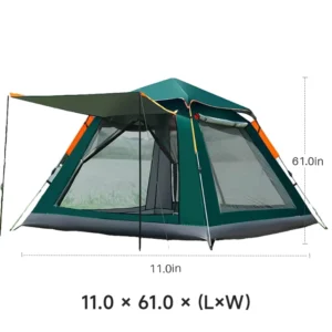 Instant Cabin Camping Tent 3-4 Person Automatic Pop up Waterproof Windproof Family Outdoor Tent Oxford Fabric Quick Opening Tent