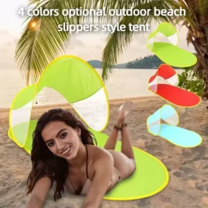 Instant Pop-Up Automatic Camping & Beach Tent Portable Outdoor Sun Shelter Slipper-Shaped Folding Picnic Tent