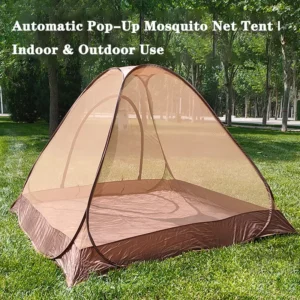 Instant Pop-Up Mosquito Net Tent for Camping and Picnics 200x200cm Breathable Mesh Shelter with Carry Bag
