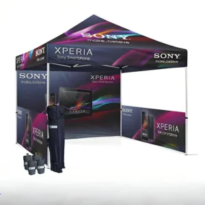 Instant Pop-up Canopy 10x10ft Fire-Retardant Fabric Rustproof Aluminum Commercial Event Tent