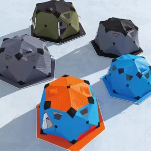 Insulated 4-Sided Ice Fishing Shelter for 2-6 Person Portable Pop-Up Tent