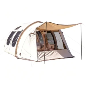 Integrated Air Column Inflatable Tunnel Tent with Extended Awning Waterproof Luxury Glamping Tent for Driver Camping OEM ODM