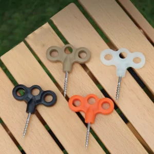 Iron Waterproof Lightweight Camping Tent Pegs with Plastic Components for Hiking Fishing All Seasons Outdoor Use