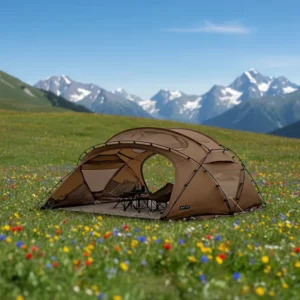 JC New Three Peak Beetle Tent Outdoor Camping Lightweight Foldable Large Space Tunnel Style Four Seasons >3000mm Waterproof