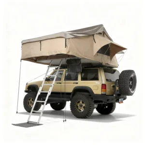JIYA CD17 Soft Shell Roof Top Tent for 4X4 SUV Four Season Use Quick Automatic Opening Camouflage Style Waterproof Outdoor
