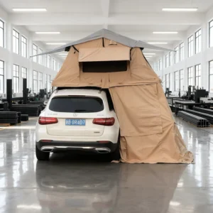 Waterproof Soft-Shell Rooftop Tent with Annex Room and Ladder for SUVs and Off-Road Vehicles