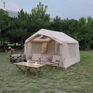 JTS 0217 12㎡ Extended Inflatable Camping Tent 420D Oxford 5000mm Waterproof Air Tent with Awning & Divider