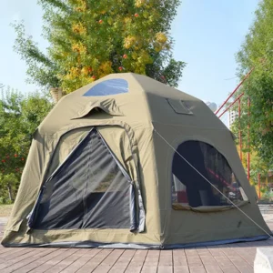 JTS-0219 4.5m Inflatable Dome Tent 300D Oxford 5000mm Waterproof Air Tent with Double Doors & Skylights