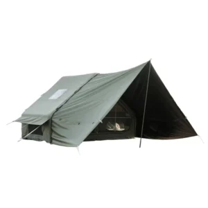 JTS-0224 Portable Inflatable Camping Tent Awning 5000mm Waterproof TC Cotton Double Door Tent Skylight Two Bedrooms Living Room