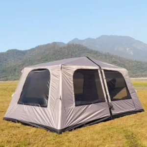 JWF-279 Custom Outdoor Luxury Glamping Air Tents 5+ Person Waterproof Inflatable Camping Tent House