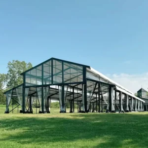 Jiada Atrium Aluminum Alloy Modular Four Season Luxury Marquee Tent Clear PVC Walls Skylight Roof Waterproof Wedding Restaurant