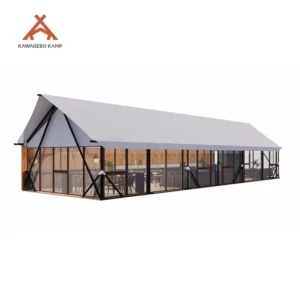 Kawagebo Kamp (KK) 59′ X 19.7′ Resort Lodge Glamping Luxury Safari Hotel Tents Bar Restaurant Tent for Wedding Events