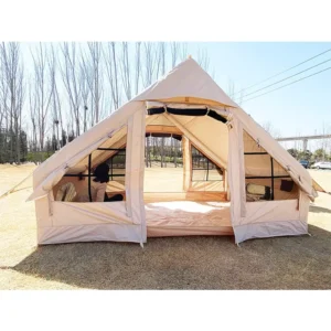 KeepFuns Inflatable Tent Camping Outdoor Glamping 4 8 Person Hiking Blow up Canvas House Air Architecture With Mosquito Screen
