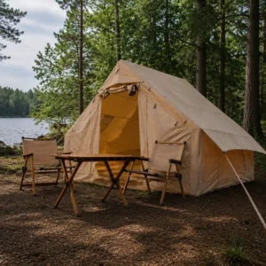 Khaki Inflatable Tent 3×2.1x2m 210D Oxford Room Large Capacity Weatherproof Durable Adventure Gear Cabin Shelter