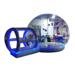 Kids Party Inflatable Bouncing Bubble Dome House Tent with LED Lighting