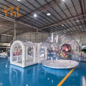 Kids Party Inflatable Bubble Camping Tent 2-Dome Transparent Bubble House
