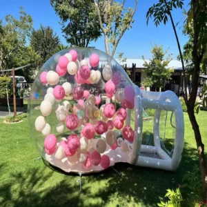 Kids Portable Inflatable Bouncy Dome Balloon Tent with Balloons for Party and Garden