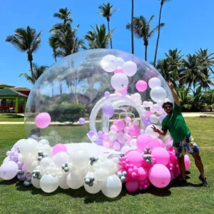 Kids Transparent PVC Inflatable Bubble Dome Tent for Outdoor Camping, Weddings, and Parties