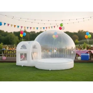 Kids White Inflatable Crystal Igloo Dome Bubble Tent Transparent PVC Bubble House