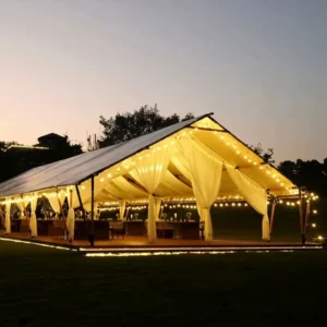 Kuyi Hotel Tent Wedding Party Exhibition Canopy Tent White Fabric PVC Luxury Glamping Hotel Tent