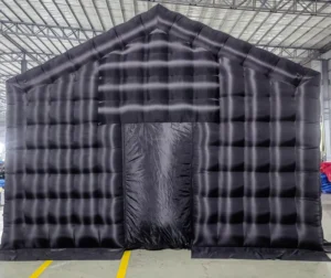 LED Inflatable Nightclub Party Tent Large Black Inflatable Wedding Tent for Outdoor Activities Mobile Carryable