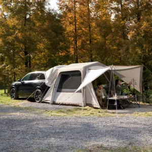 LS2 Integrated Car Rooftop Tent for Outdoor Car Camping Rear Extension Tunnel Design